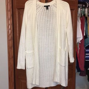 F21 long cardigan sweater